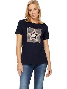 Heine Koszulka w kolorze granatowym rozmiar: 44. Niebieskie bluzki Heine, bez wzorów, bez kołnierzyka, bez ramiączek. Za 57,06 zł.