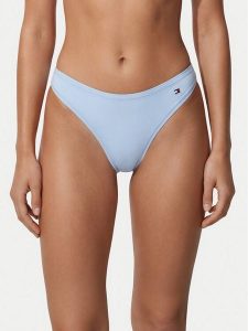 Tommy Hilfiger Stringi UW0UW06046 Niebieski jasny. Niebieskie stringi TOMMY HILFIGER, bez wzorów, z syntetyku. Za 109,99 zł.