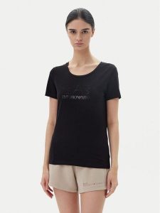 EA7 Emporio Armani T-Shirt 7W000094 AF10373 UC001 Czarny Slim Fit. Czarne t-shirty EA7 Emporio Armani, l, bez wzorów, z bawełny, bez kołnierzyka, bez ramiączek. Za 199,99 zł.