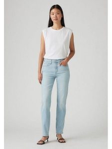 Levi's Dżinsy "724" - Regular fit - w kolorze błękitnym rozmiar: W26/L30. Niebieskie jeansy Levi's®, z aplikacjami, z podwyższonym stanem. Za 261,05 zł.