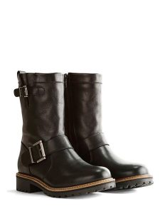 TRAVELIN' Skórzane kozaki "Silkeborg" w kolorze czarnym rozmiar: 41. Czarne kozaki Travelin', na zimę, bez wzorów, z wełny, bez obcasa, bez zapięcia. Za 644,45 zł.