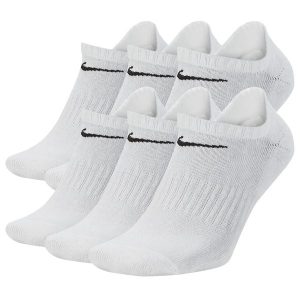 Skarpetki treningowe Nike Everyday Cushioned SX7675-100 6 pack niskie. Białe skarpetki Nike, bez wzorów. Za 74,90 zł.