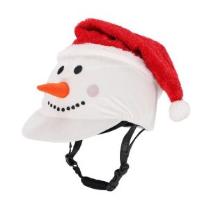 Czapka na kask jeździecki QHP Noël. Białe czapki QHP, bez wzorów, z poliesteru, klasyczne. Za 127,50 zł.