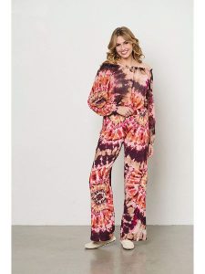 &Co Woman Spodnie ze wzorem rozmiar: L. Spodnie z wysokim stanem &Co Woman, bez wzorów, z materiału, z podwyższonym stanem. Za 157,35 zł.