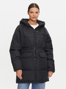 Tommy Jeans Kurtka zimowa Vail DW0DW18842 Czarny Regular Fit. Czarne kurtki Tommy Jeans, na zimę, s, bez wzorów, z jeansu, bez kaptura. Za 599,99 zł.