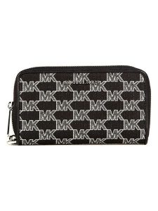 Michael Kors Portfel w kolorze szaro-czarnym - 18 x 10 x 1 cm rozmiar: onesize. Czarne portfele Michael Kors, bez wzorów, z materiału. Za 421,67 zł.
