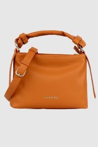 VALENTINO Torebka pomarańczowa Ring Re. Brązowe torebki klasyczne Valentino by Mario Valentino, bez wzorów, bez dodatków. W wyprzedaży za 369,99 zł.