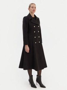 Rinascimento Płaszcz przejściowy CFC0126730003 Czarny Regular Fit. Czarne płaszcze Rinascimento, xs, bez wzorów, z syntetyku, bez kaptura. Za 849,00 zł.