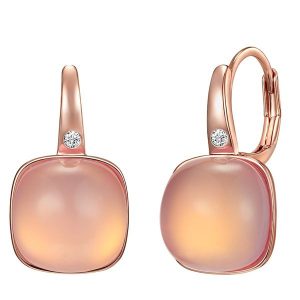 Lulu & Jane Stop metali Zdobienie kryształkami Swarovski® Kolczyki 1 ct Damski. Białe kolczyki Lulu & Jane, pozłacane. Za 259,99 zł.