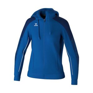 Damska bluza dresowa z kapturem Erima Evo Star. Niebieskie bluzy Erima, bez wzorów, z dresówki, z kapturem. Za 263,00 zł.