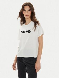 JDY T-Shirt Felisa 15300408 Écru Regular Fit. T-shirty JDY, xs, bez wzorów, z bawełny, bez kołnierzyka, bez ramiączek. Za 39,99 zł.