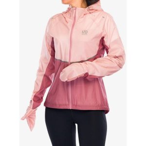 Kurtka przeciwdeszczowa damska Ultimate Direction Ultra Jacket. Czerwone kurtki Ultimate Direction, bez wzorów, bez kaptura. Za 513,99 zł.