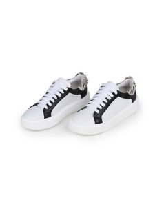 Anna Morellini Skórzane sneakersy "Antilina" w kolorze biało-czarnym rozmiar: 39. Białe trampki Anna Morellini, bez wzorów, bez zapięcia. Za 360,17 zł.