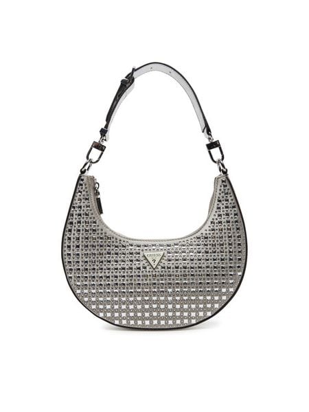 Guess Torebka HWIY92 05010 Srebrny. Szare torebki klasyczne Guess, z aplikacjami, z materiału, bez dodatków. Za 339,99 zł.