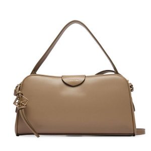 Torebka Calvin Klein. Brązowe torebki klasyczne Calvin Klein, bez wzorów, bez dodatków. Za 489,99 zł.