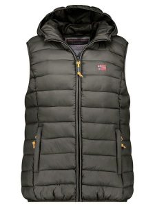 Geographical Norway Kamizelka pikowana "Vatikolor" w kolorze khaki rozmiar: XL. Brązowe kamizelki Geographical Norway, xl, bez wzorów, bez kołnierzyka, bez ramiączek, bez kaptura. Za 122,67 zł.