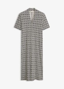 Sukienka z dżerseju. Fioletowe sukienki bonprix, bez wzorów, z dżerseju, eleganckie, bez kołnierzyka, bez ramiączek. Za 139,99 zł.
