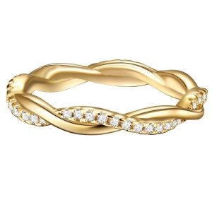 Trilani Pierscionek aus Sterling Silber in Gelbgold mit Zirkonia Pierścionki 1 ct Damski. Białe pierścionki Trilani, z cyrkonią, pozłacane. Za 279,99 zł.