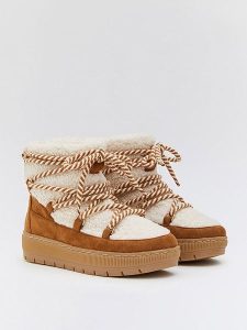 Bellucci Botki zimowe w kolorze jasnobrązowym rozmiar: 40. Brązowe botki Bellucci, na zimę, bez wzorów, bez obcasa, bez zapięcia. Za 165,99 zł.