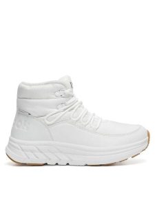 Reebok Botki H1-048 WW Biały. Białe botki Reebok, bez wzorów, z materiału, bez obcasa, na płaskiej podeszwie, bez zapięcia. Za 299,99 zł.