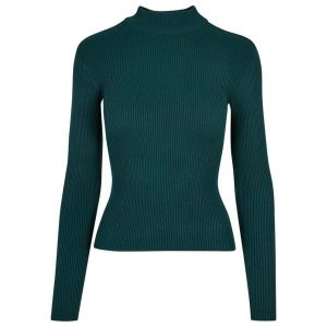 Damski sweter z prążkowanym golfem Urban Classics. Czerwone golfy Urban Classics, bez wzorów, z dzianiny. Za 175,50 zł.