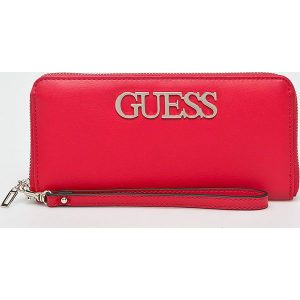 Guess Jeans - Portfel. Czerwone portfele marki Guess Jeans, z aplikacjami, z jeansu. Za 279,90 zł.