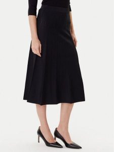 TWINSET Spódnica midi 252TP3641 Czarny Regular Fit. Czarne spódnice Twinset, xs, bez wzorów, z syntetyku, midi. Za 479,99 zł.