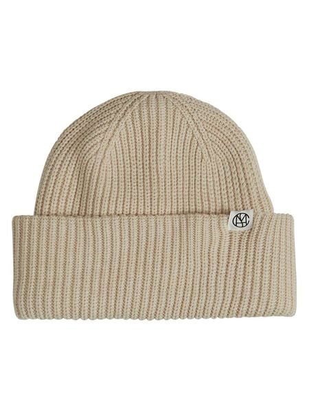 MOSS COPENHAGEN Czapka "Galine" w kolorze kremowym rozmiar: onesize. Brązowe czapki Moss Copenhagen, bez wzorów, z materiału. Za 69,75 zł.