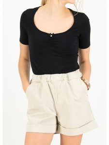 Blutsgeschwister Szorty "Hipsta Holiday Scout" w kolorze kremowym rozmiar: L. Brązowe szorty Blutsgeschwister, bez wzorów, z bawełny, z podwyższonym stanem. Za 156,98 zł.