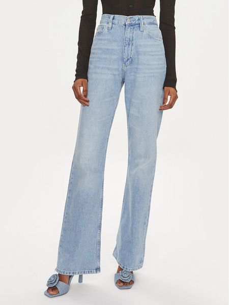 Calvin Klein Jeans Jeansy Authentic J20J222752 Niebieski Bootcut Fit. Niebieskie jeansy Calvin Klein Jeans, bez wzorów, z bawełny. Za 284,99 zł.