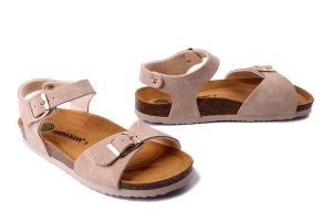 DR. BRINKMANN 710211-08 beige, sandały damskie. Brązowe sandały Dr. Brinkmann, bez wzorów, bez obcasa, bez zapięcia. Za 219,90 zł.