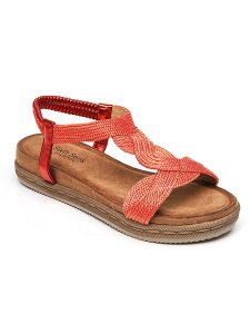 Sixth Sens Sandały w kolorze pomarańczowym rozmiar: 39. Pomarańczowe sandały Sixth Sens, bez wzorów, z otwartym noskiem, bez obcasa, bez zapięcia. Za 121,99 zł.