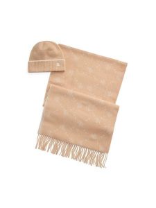 LAUREN RALPH LAUREN Szal 454960062004 Beżowy. Brązowe rękawiczki Lauren Ralph Lauren, bez wzorów, z materiału. Za 699,99 zł.