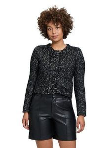 CARTOON Kardigan w kolorze czarnym rozmiar: 42. Czarne kardigany Cartoon, bez wzorów, z bawełny, bez ramiączek. Za 113,99 zł.