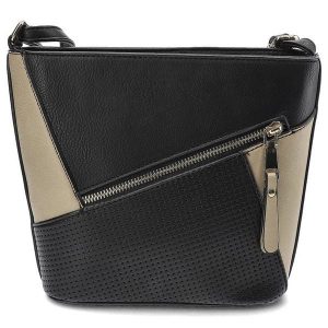 Czarna Torebka Damska Ilf Klasyczna Listonoszka. Czarne listonoszki ILF, z aplikacjami, ze skóry ekologicznej, bez dodatków. Za 79,99 zł.