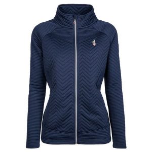 Bluza turystyczna polarowa damska AULP SIMIX trekkingowa na zamek. Niebieskie bluzy Aulp, bez wzorów, z dzianiny, bez kaptura. Za 329,99 zł.