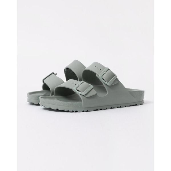 Klapki damskie Birkenstock Arizona Eva Pure Sage. Niebieskie klapki Birkenstock, bez wzorów, z materiału, bez obcasa. Za 329,99 zł.