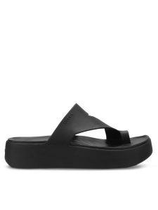 Crocs Japonki Getaway Platform Toe Loop 210834 Czarny. Czarne klapki Crocs, bez wzorów, z tworzywa sztucznego, bez obcasa. Za 169,99 zł.