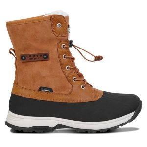Śniegowce Luhta. Brązowe buty zimowe Luhta, bez obcasa, bez zapięcia. Za 429,99 zł.
