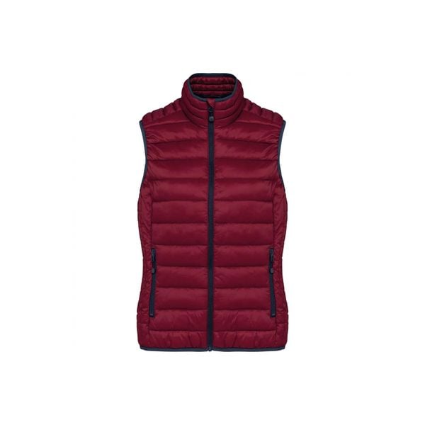 Damska lekka kurtka puchowa bez rękawów Kariban. Brązowe kurtki KARIBAN, bez wzorów, z puchu, bez kaptura. Za 223,00 zł.