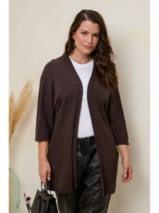 Curvy Lady Kardigan w kolorze brązowym rozmiar: 48/50. Brązowe kardigany Curvy Lady. Za 164,45 zł.