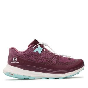 Buty do biegania Salomon. Czerwone buty sportowe Salomon, bez wzorów, bez zapięcia, do biegania. Za 439,99 zł.
