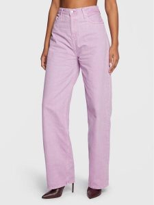 Calvin Klein Jeans Jeansy J20J220182 Fioletowy Relaxed Fit. Fioletowe jeansy Calvin Klein Jeans, bez wzorów, z bawełny. Za 599,99 zł.
