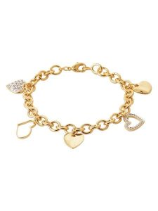 L'Atélier Précieux Pozłacana bransoletka z elementami ozdobnymi rozmiar: onesize. Żółte bransoletki l'Atelier precieux, z cyrkonią, pozłacane. Za 347,99 zł.