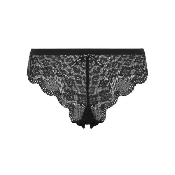 Stringi damskie Freya Fancies. Czarne stringi FREYA ACTIVE, bez wzorów, z koronki. Za 183,50 zł.