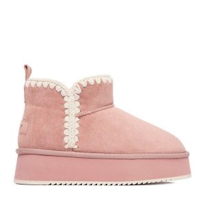Śniegowce Roxy. Czerwone buty zimowe Roxy, bez obcasa, bez zapięcia. Za 249,99 zł.