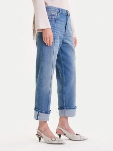 Mustang Jeansy Vermont 1016933 Niebieski Loose Fit. Niebieskie jeansy Mustang, bez wzorów, z bawełny. Za 529,99 zł.