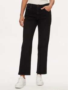 Wrangler Jeansy Sunset 112350727 Czarny Straight Fit. Czarne jeansy Wrangler, bez wzorów, z bawełny. Za 279,00 zł.