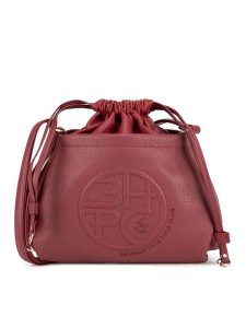 Beverly Hills Polo Club Torebka BHPC-K-042-06 Czerwony. Czerwone listonoszki Beverly Hills Polo Club, bez wzorów, z materiału, bez dodatków. Za 107,99 zł.