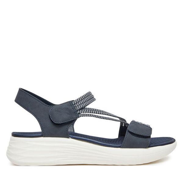 Sandały Clara Barson. Niebieskie sandały Clara Barson, bez wzorów, bez obcasa, na płaskiej podeszwie, bez zapięcia. Za 119,99 zł.